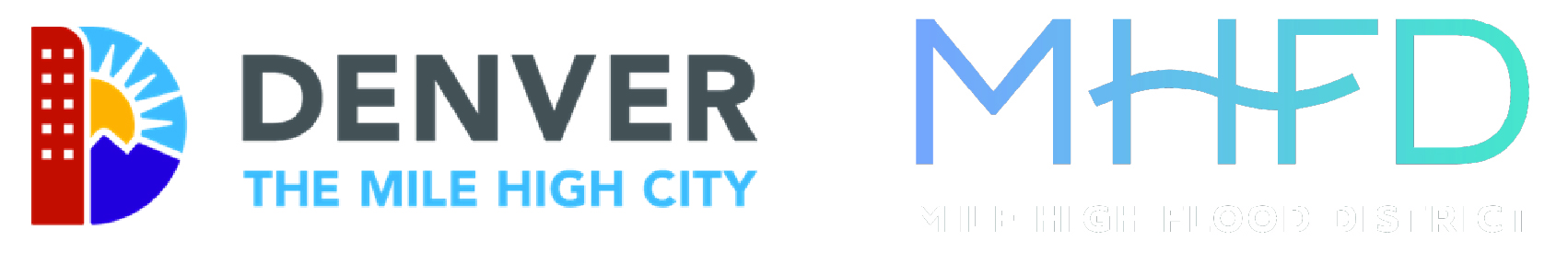 City of Denver Transportation and Infrastructure logo and Mile High Flood District Logo