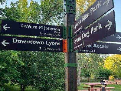 Signs for Lyons wayfinding program